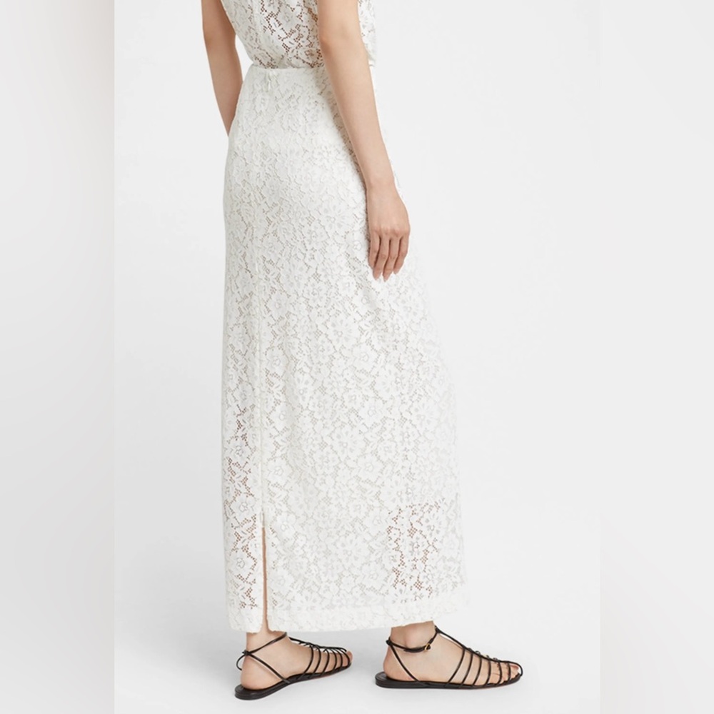 NWOT Proenza Schouler Jasmine White Lace Maxi Skirt Sheer Lined EffortlessChic 4 - Picture 7 of 14
